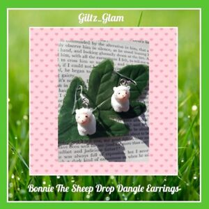 Bonnie The Sheep Drop Dangle Earrings - Free Postage - Uk Seller.