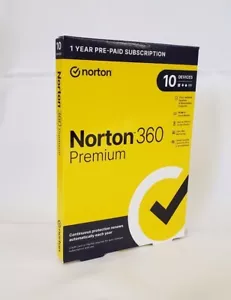 Norton 360 Premium 10 Devices with Auto Renew Brand New Retail Box (No Lifelock) - Picture 1 of 3