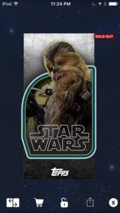 Topps Star Wars Digital Card Trader Chewbacca Retro Stickers Insert - Picture 1 of 1