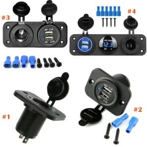 Dual USB Port Car Cigarette Lighter Socket 12V Charger Power Adapter Outlet 2.1A - Picture 1 of 28