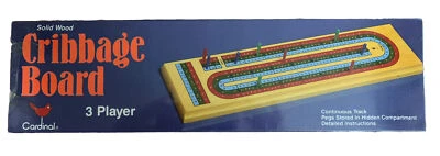 Cardinal Solid Wood Cribbage Board - New & Sealed - Image 1 of 3