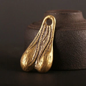 New Solid Brass Testicle Key Ring Personalized Keychain Car Pendant Diy  - Picture 1 of 12
