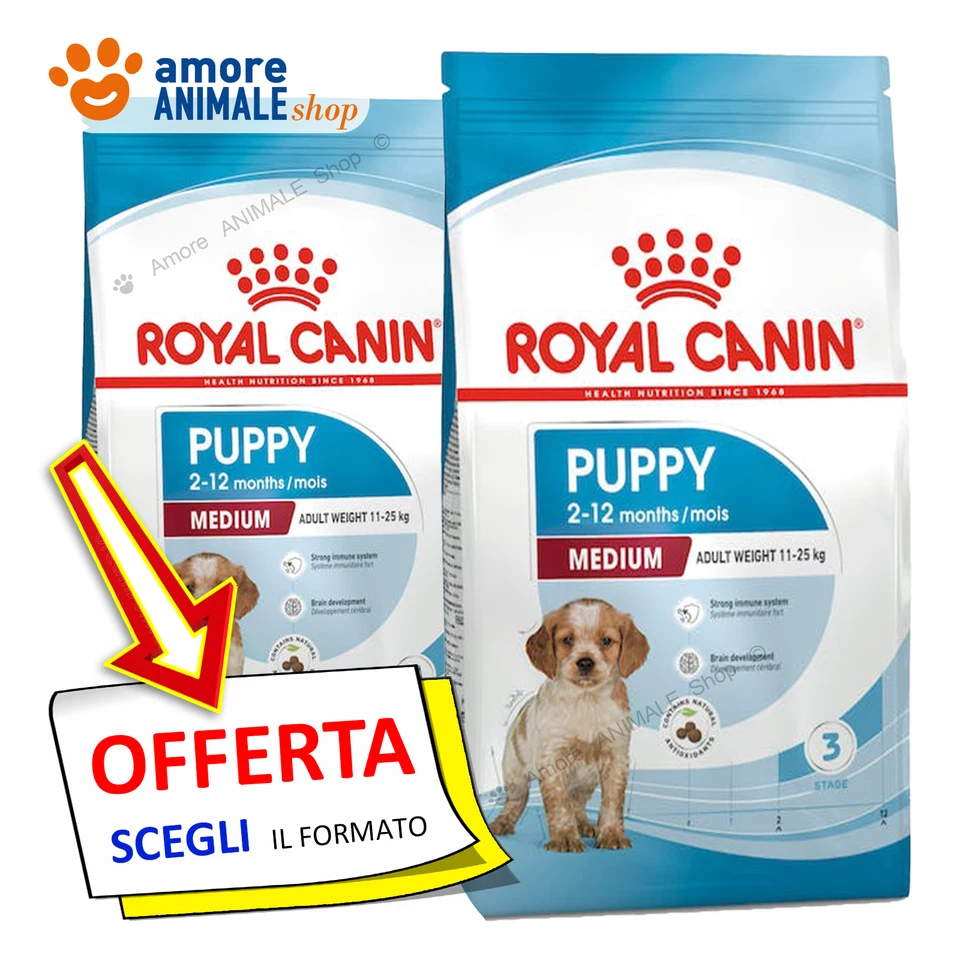 Royal Canin Dog → Puppy Medium - 1 / 10 / 15 kg - Crocchette Cane Secco Cani - Imagen 1 de 1