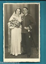 #H58. WWII POSTCARD OF GERMAN SOLDIER AND BRIDE