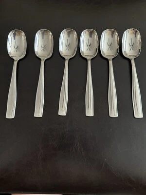 Juego de 6 cucharaditas Eickhorn Alemania acero inoxidable WMF 121 borde delineado Foto 1 de 4