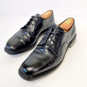 Allen Edmonds Hillcrest Black Leather Bicycle Toe Derby Shoe Sz 10 - Picture 1 of 8