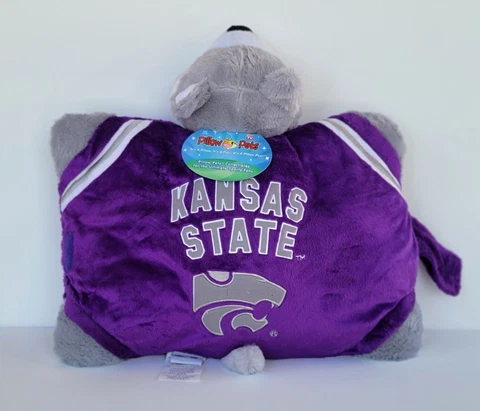 Kansas State Wildcats Large 18" New Mascot Pillow Pet - NCAA LICENSED Toy Plush Cover