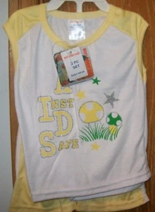 WCK 6 Meses A Inst D Seguro Amarillo 2 Piezas Pantalones Cortos Conjunto Sin Mangas Verano Todos los Días - Imagen 1 de 4