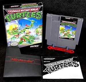 TEENAGE MUTANT NINJA TURTLES • BOXED & WORKING • VINTAGE NES NINTENDO - Picture 1 of 9