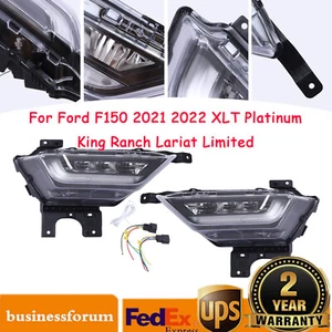 Pair For 2021-2022 Ford F-150 Fog Lights w/ Turn Signals Daytime Running Lights - Picture 1 of 19