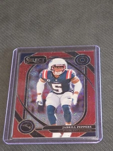 2024 Panini Select Jabrill Peppers Club Level RED MOJO /49 New England Patriots - Foto 1 di 2