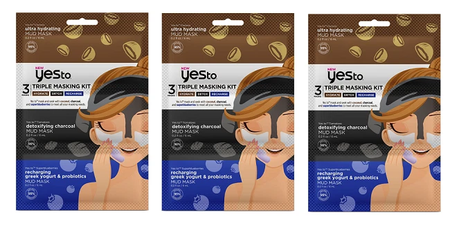 Yes To Triple Mud Masking Kit- Hydrate, Detox & Recharge (3 Pack) - Image 1 of 1