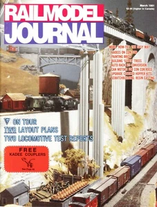 RAILMODEL JOURNAL 3/91 NYC ALCO S4, COVERED HOPPERS, PRR X-29b, GRAIN BOX CAR - Picture 1 of 2