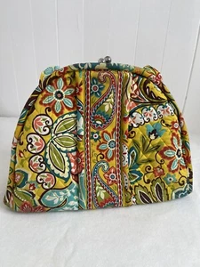 Vera Bradley Handtasche Eloise provenzalischer Kissverschluss gelb Blumen Paisley - Bild 1 von 11