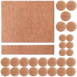 FELT PADS MIXED LAMINATE WOOD FLOOR SELF ADHESIVE FURNITURE PROTECTION CUSHION - Picture 1 of 3