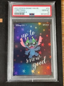 PSA10 Disney 100 Christmas Hologram Stitch #53 /200 Serial numbered Epoch 2023 - Picture 1 of 4