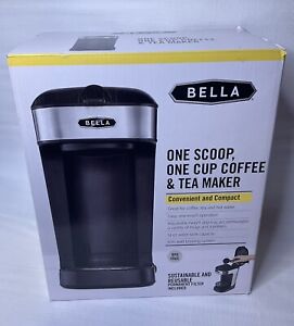 BELLA One Cup Coffee Maker One Scoop/One Cup Compact with Reusable Filter