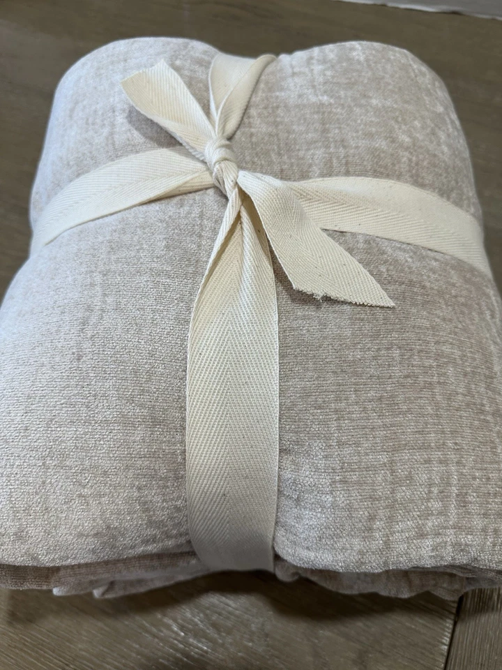 West Elm Chenille Duvet Cover King Taupe Cal King - Image 1 of 3