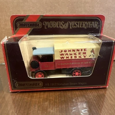 MatchBox Models of Yesteryear 1917 Yorkshire Steam Wagon Johnnie Walker Whisky  - Image 1 of 4