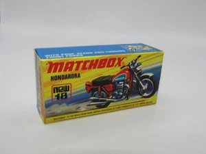Matchbox Superfast No 18 Hondarora Yellow Original Empty Box VN Mint - Picture 1 of 4