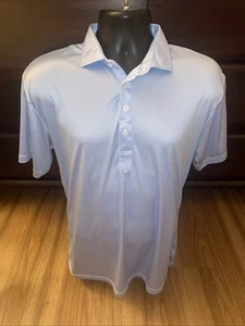 Collars And Co Polo Shirt Mens Size Large Blue Houndstooth Dress Collar Preppy - Picture 1 of 7