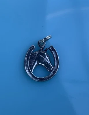 Vintage Sterling Silver 925 Kentucky Horse Horseshoe Equestrian Charm 1.8g - Image 1 of 4