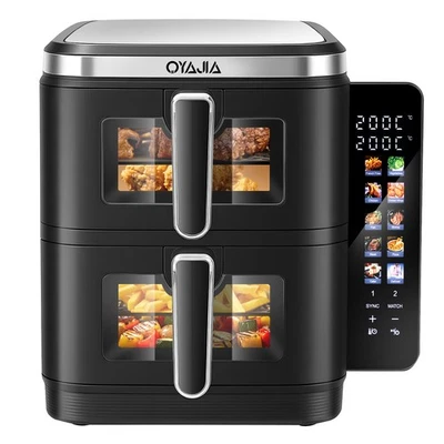 Friggitrice ad Aria Calda Doppia 10 in 1 Air fryer 2800W Doppia Camera Digitale Vtucpmumhc - Immagine 1 di 4