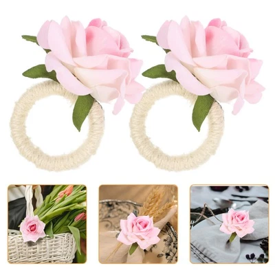  4 Pcs Anelli Di Tovagliolo Nozze Portatovaglioli Per Feste Da Pranzo - Immagine 1 di 4