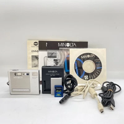 Konica Minolta DiMAGE Xt Silver 3.2MP Digital Camera Tested Working Japan - Image 1 of 4
