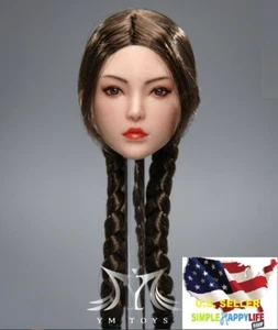 NEW 1/6 female head sculpt braid for Phicen hot toys 12" figure YMT072A ❶USA❶ - Picture 1 of 5