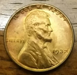 1937 LINCOLN WHEAT CENT PENNY Higher Grade Very Nice Light Toning - Picture 1 of 5
