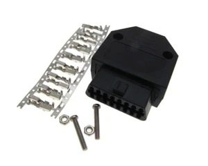 16-polig OBD 2 OBDII Buchse Stecker Steckschlüssel Adapter mit Pins - Bild 1 von 1