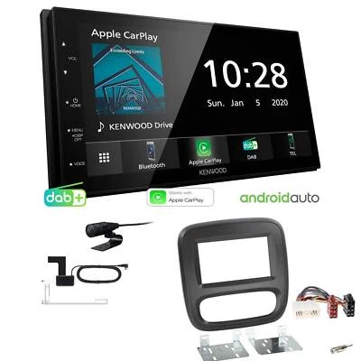 Kenwood Autoradio Apple CarPlay DAB+ für Renault Trafic III ab 2014 schwarz - Bild 1 von 4