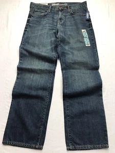 NOS OLD NAVY Loose Jeans Men 34/34 (36x34 actual) Whisker Denim Blue Wide 2012 - Picture 1 of 19