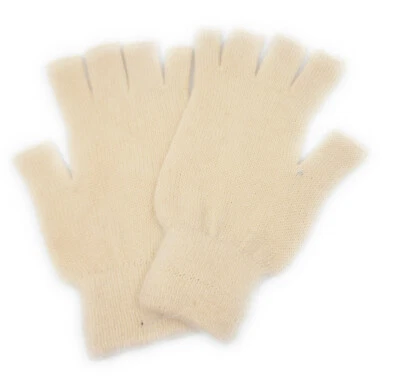 Hand Knit Soft Cashmere Fingerless Texting Gloves Handmade in Nepal - Image 1 of 4