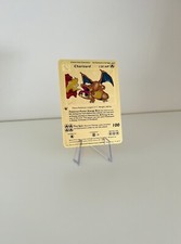 Charizard 1st Edition Gold Metal Card Classic Pokémon