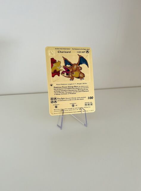 Carta Pokémon em Metal Charizard 800HP, Promoçoes