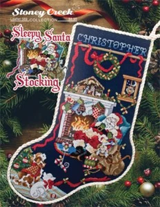 Sleepy Santa Stocking LFT589 by Stoney Creek cross stitch pattern - Picture 1 of 1
