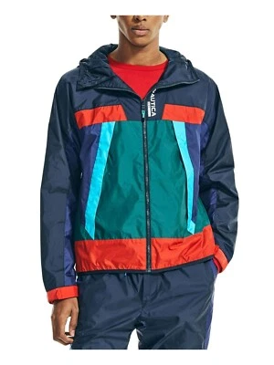 Chaqueta con capucha NAUTICA para hombre giroscopio azul marino bloque de color XL Foto 1 de 4