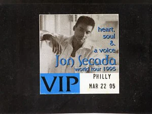 Jon Secada - heart, soul & voice world tour 1995 - satin backstage VIP pass - Picture 1 of 1