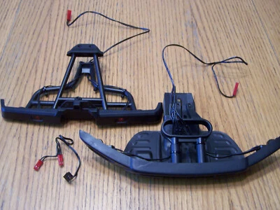 Fits Traxxas 4x4 Raptor R Front & Rear Bumpers Mounts Led Lights & Wire Harness - Image 1 of 4