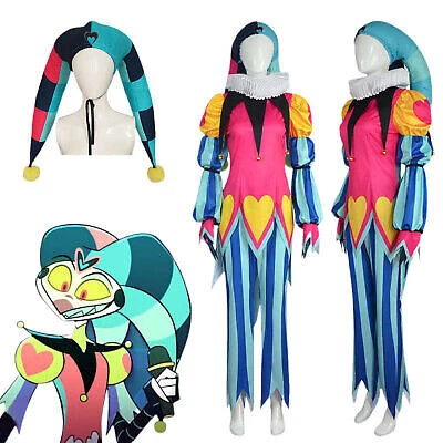 Anime Helluva Boss Fizzarolli Clown Cosplay Costume Halloween Anime Hazbin Hotel - image 1 of 4