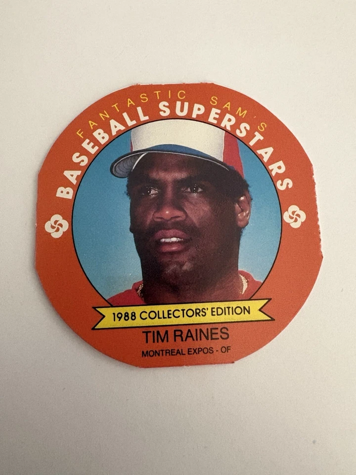 TIM RAINES 1988 FANTASTIC SAM'S BASEBALL DISC - Image 1 of 1
