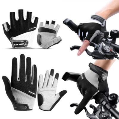 Full/Half Finger Cycling Gloves Anti-Slip Anti-sweat Shock MTB Road Bike Gloves - Image 1 of 4