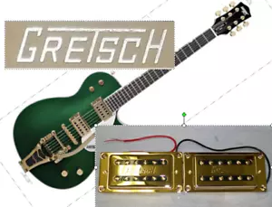 NEW GRETSCH® Dual-Coil Humbucking Set - G5120 Elliot Easton - 0069714000 - Gold - Picture 1 of 5