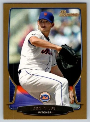 2013 Bowman Baseball Gold Jon Niese New York Mets #2 - Image 1 of 2