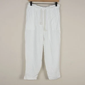 Pantalones al tobillo Madewell Lightspun gasa marfil blanco playa para mujer S XS - Imagen 1 de 14