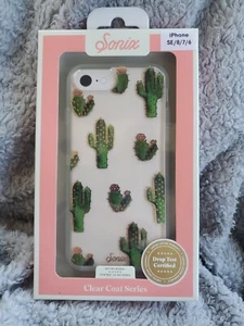 Sonix Clear Cost Case For iPhone SE / 6 / 7 / 8 - Prickly Pear - Clear Cactus - Picture 1 of 2