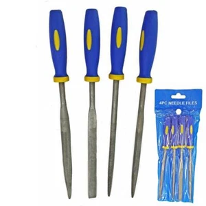 Toolzone 4pc Warding Needle Long File Flat Half Round Triangular Steel Tool Set - Picture 1 of 3