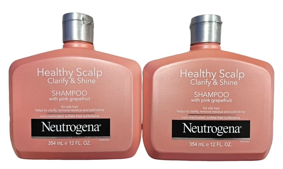 6 Neutrogena Healthy Scalp Shampoo for Oily Hair With Pink Grapefruit 12oz